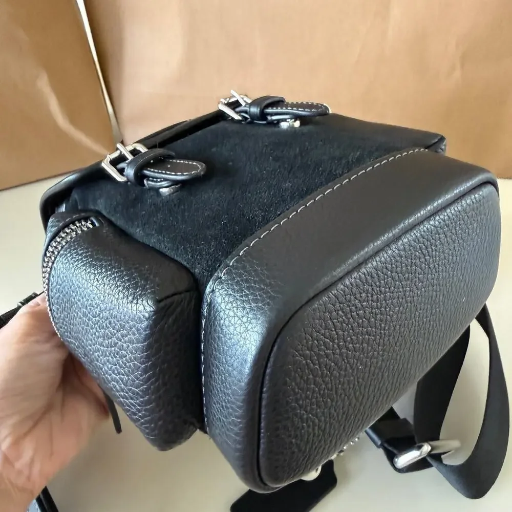 Last 1‼️Coach CCE79 Sprint Sling Pack Suede Small Messenger Bag Black